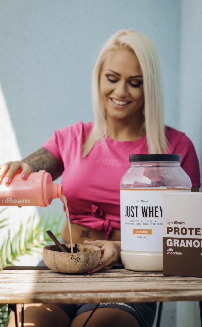 Healthy cereal or granola for breakfast