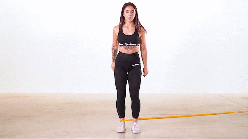 How to Perform Resistance Band Side Squat?