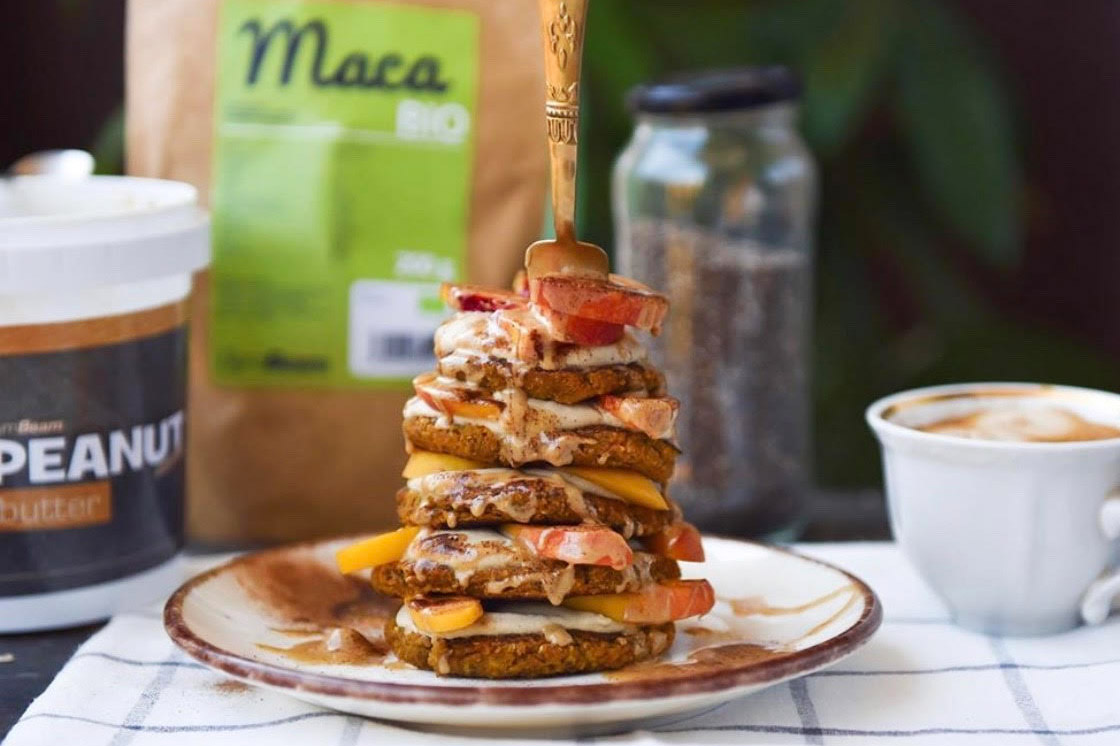Flourless Chia Seed Carrot Pancakes