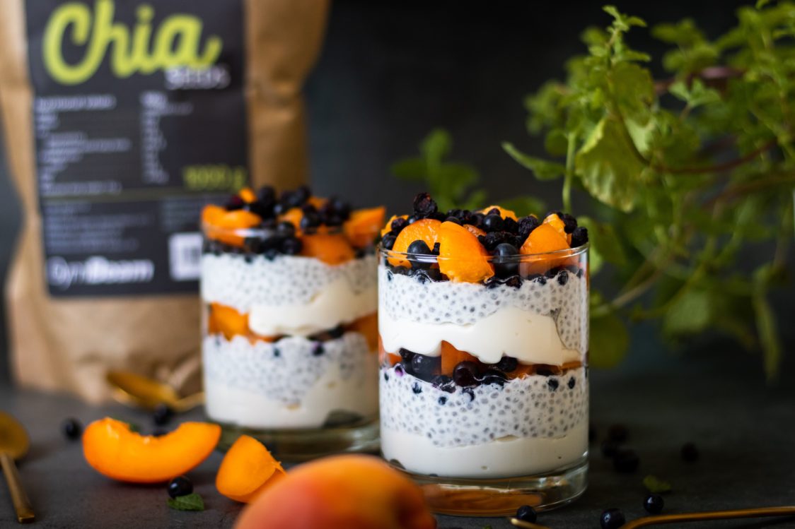 Fitness recept: Kwark chia pudding met fruit