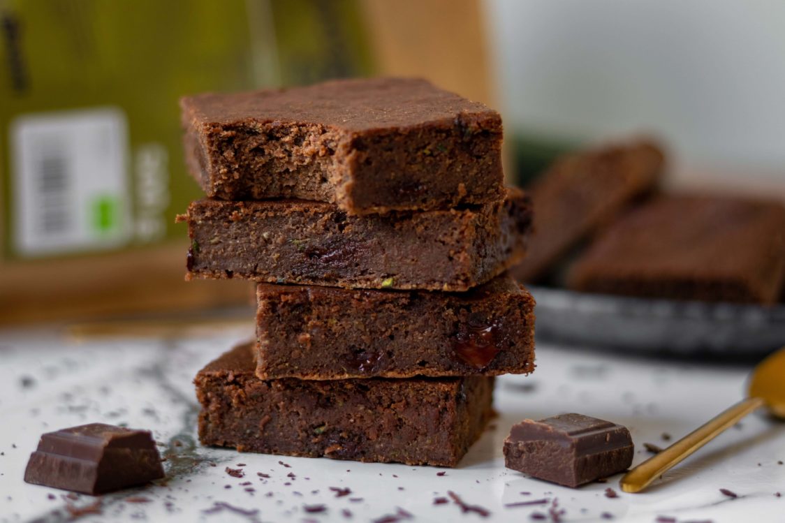 Fitness recept: Zachte courgette brownies met chocolade