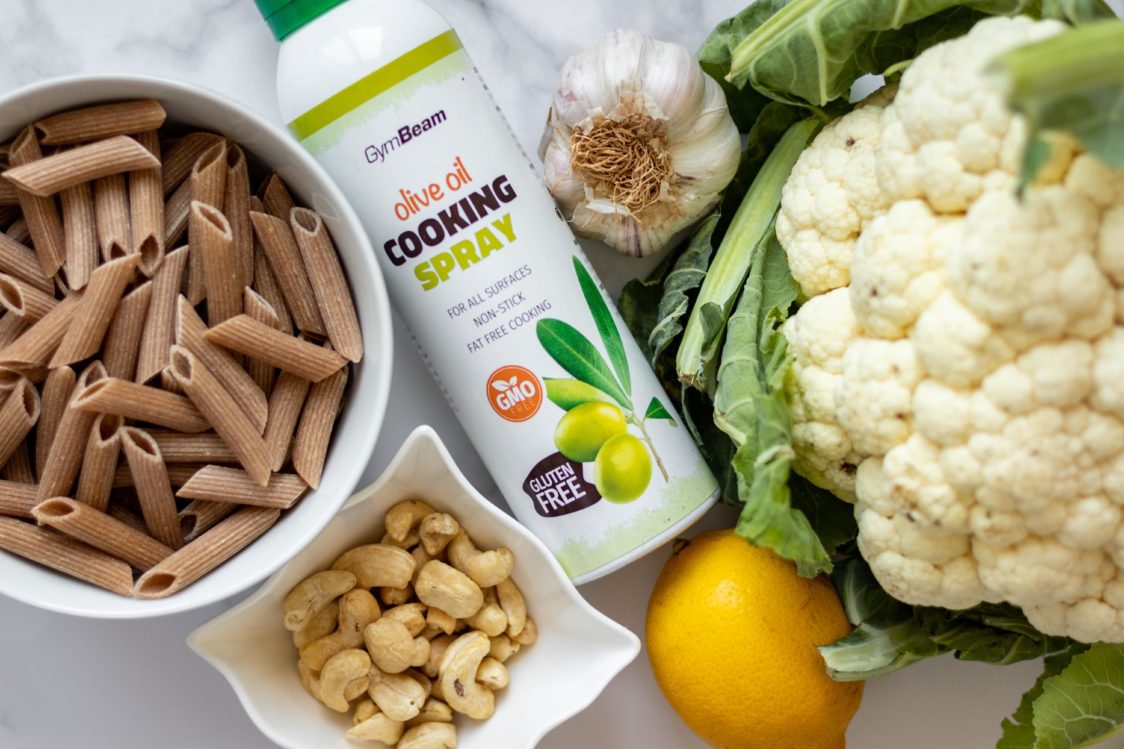 Alfredo saus van bloemkool en pasta: ingrediënten