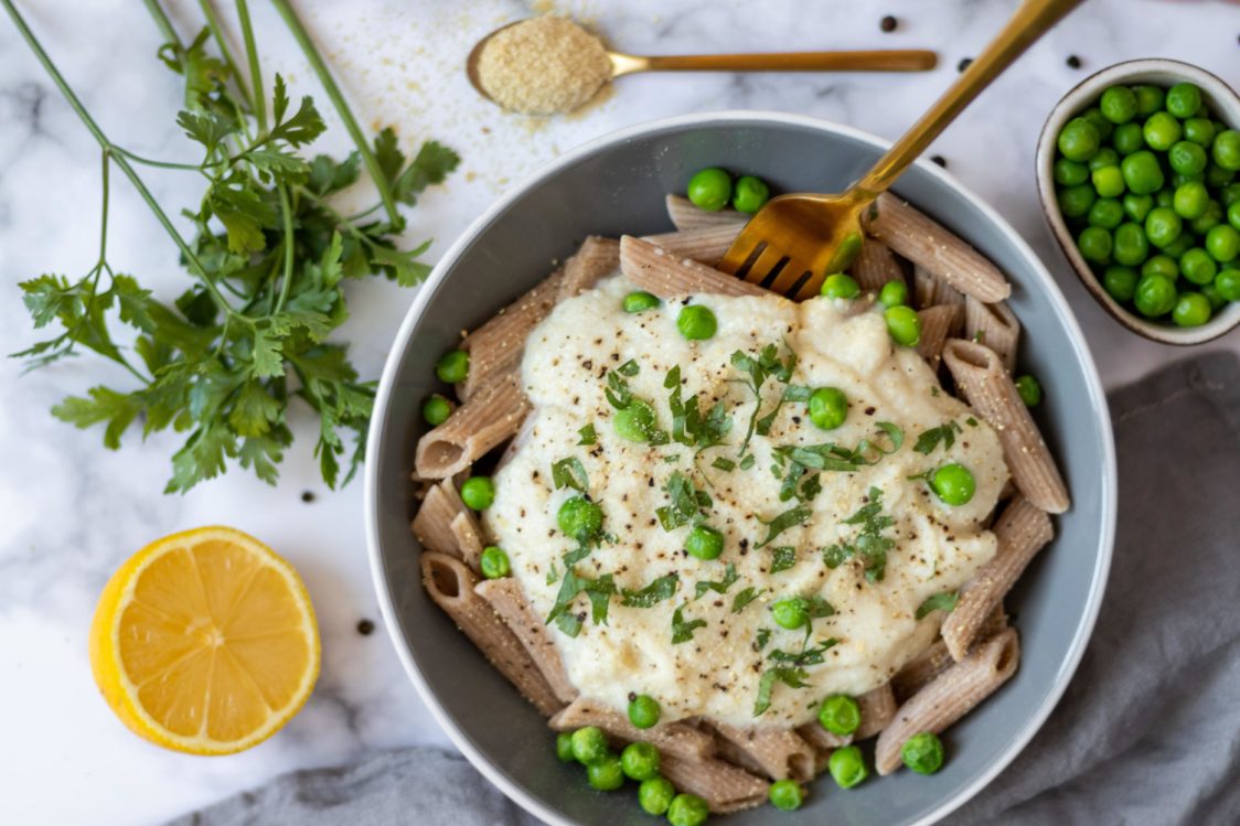 Fitness recept: Pasta met Alfredo saus van bloemkool