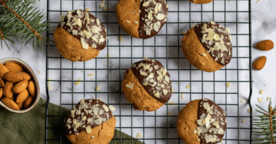 Fitness Rezept: Mandel-Schokoladen Weihnachtsplätzchen