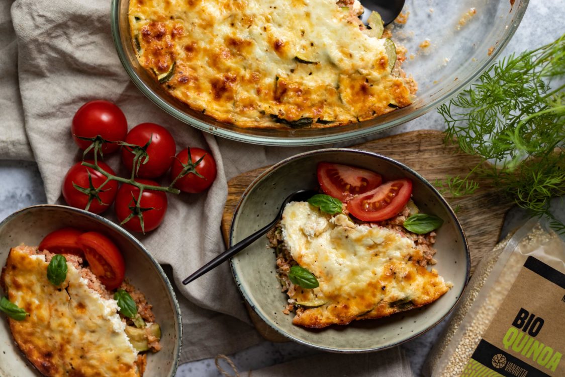 Fitness recept: Gebakken courgette met quinoa en kaas