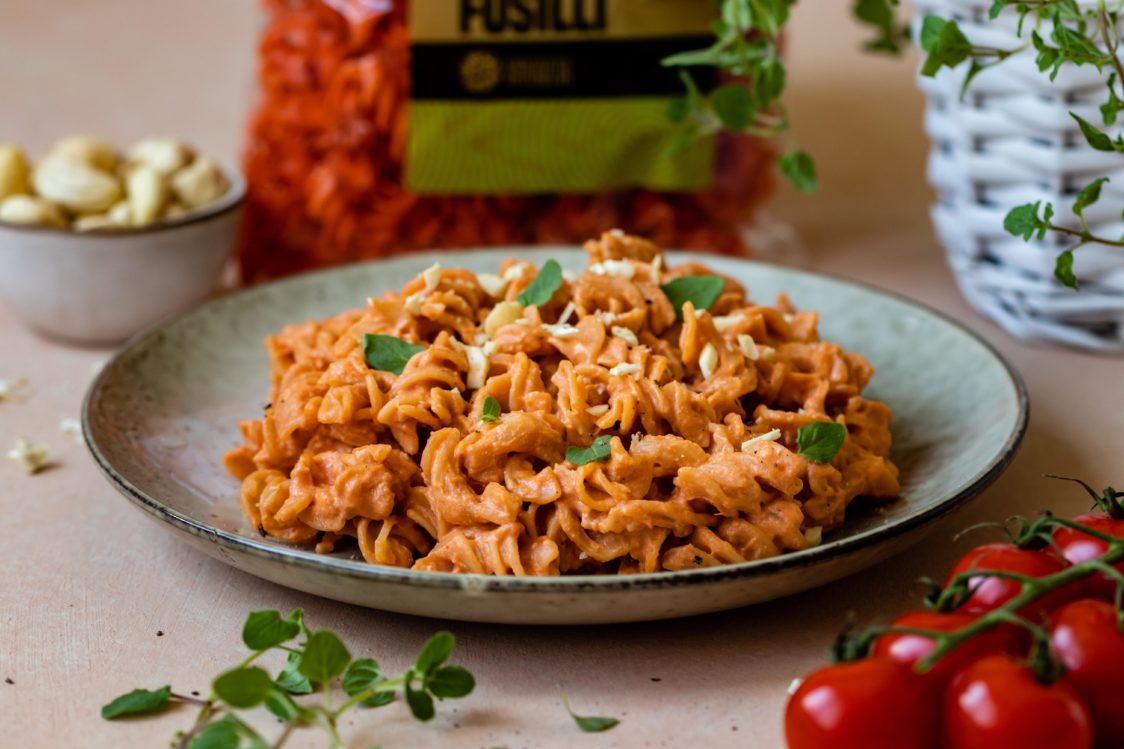 Fitness Recept: Linzenpasta met romige tomatensaus
