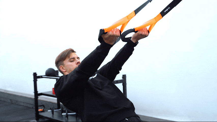 How to perform biceps curls with TRX?