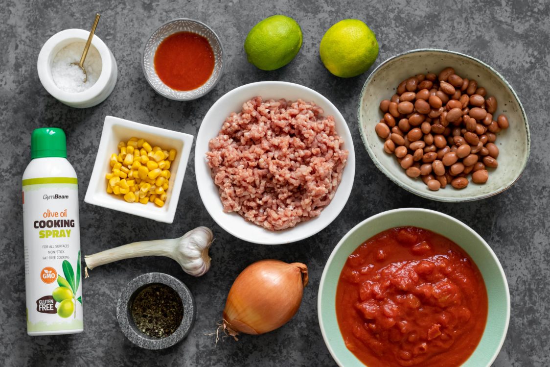 Ingredients for chilli con carne