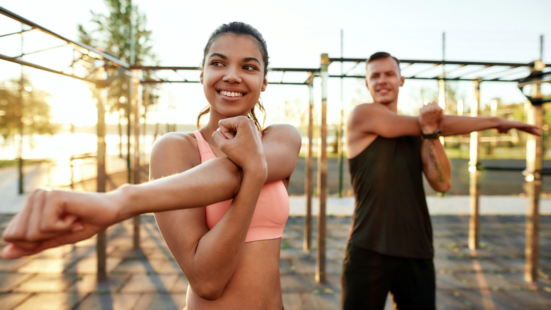Dynamic stretching as a warm up before training
