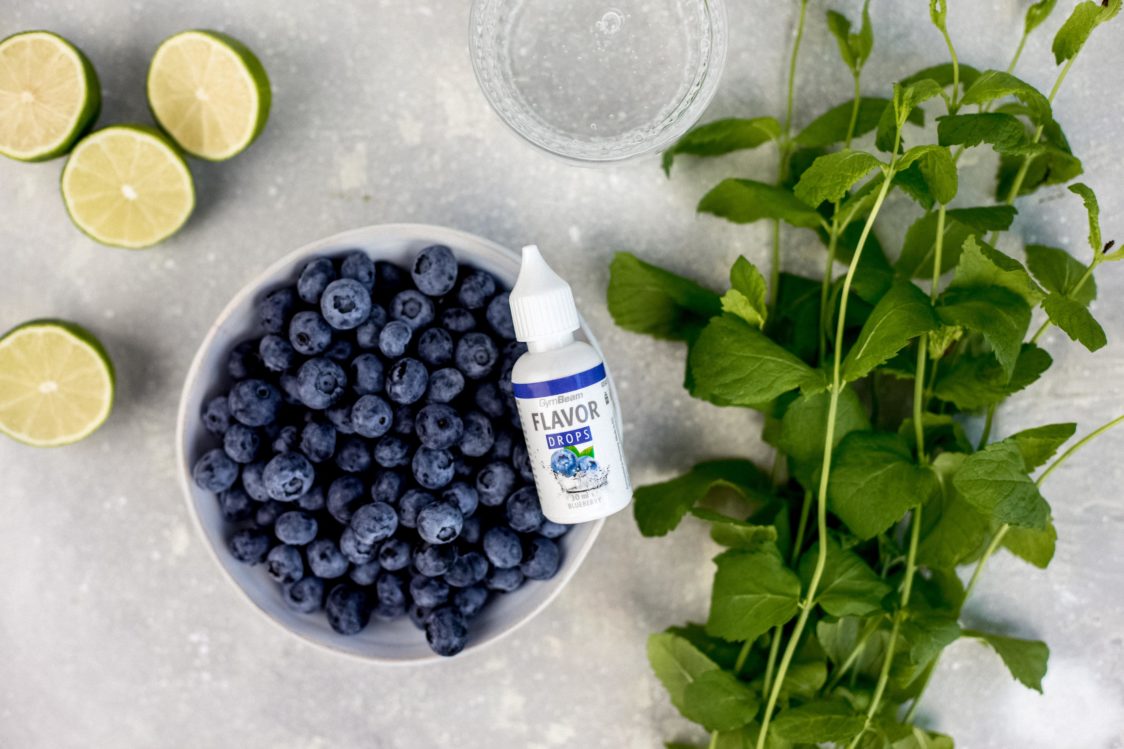 Ingredients for Blueberry Mojito