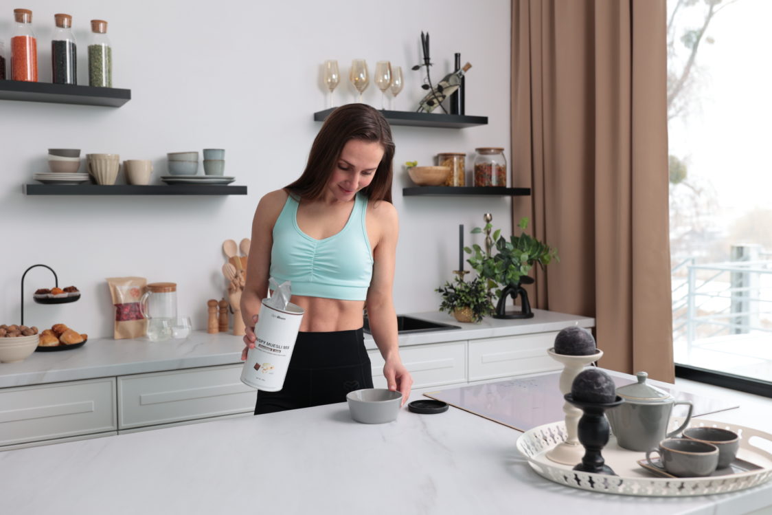 Yoghurt with granola after a workout