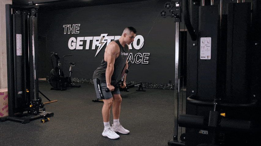 How to perform Cable Rope Triceps Pushdown?