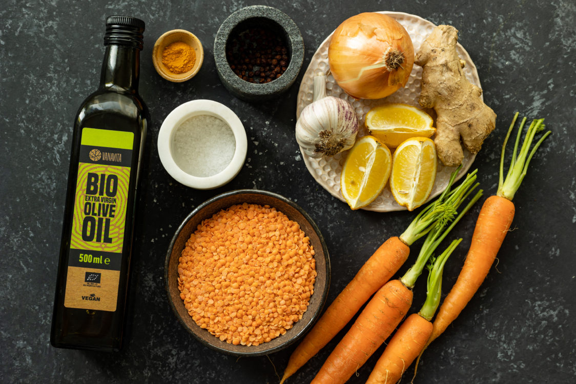 Crèmige linzensoep - Ingrediënten