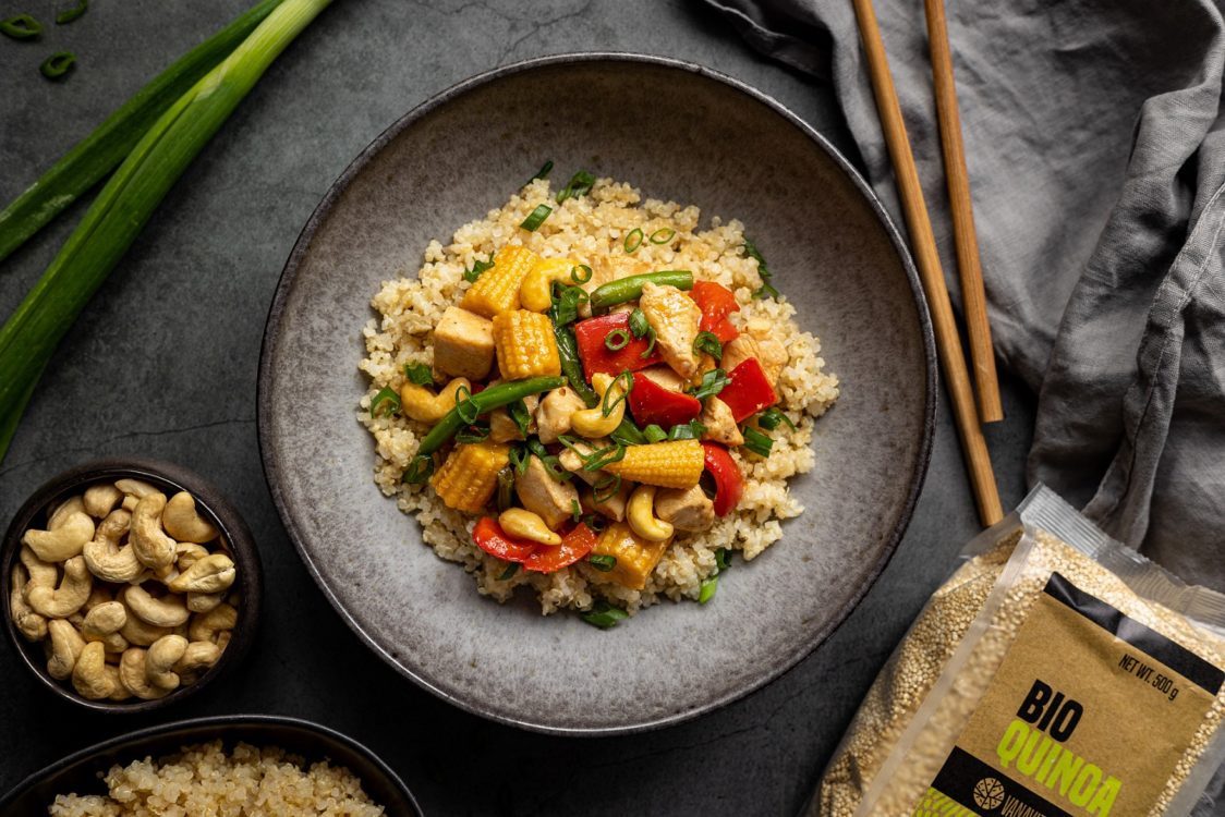 Aziatische kip met quinoa