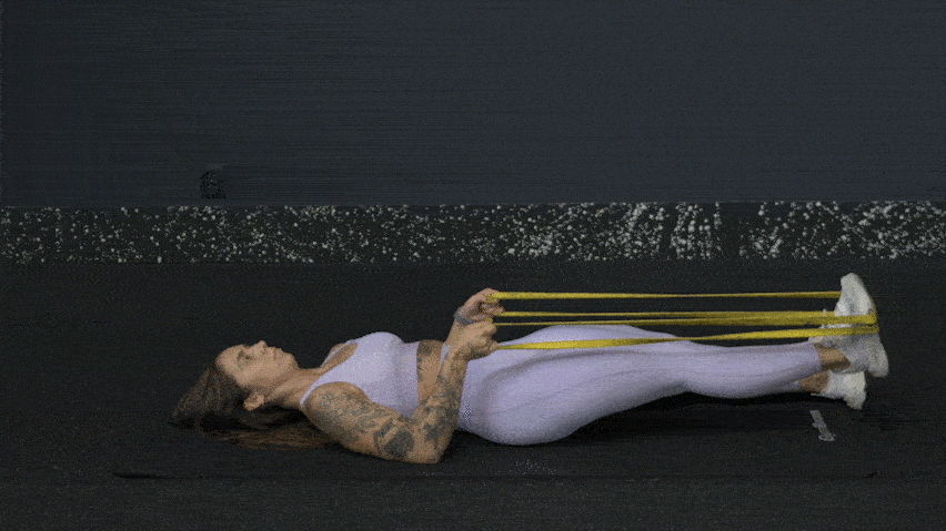 How to do a leg press with a resistance band?