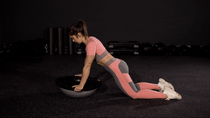 How to do Knee Push Ups on a balance half-ball?