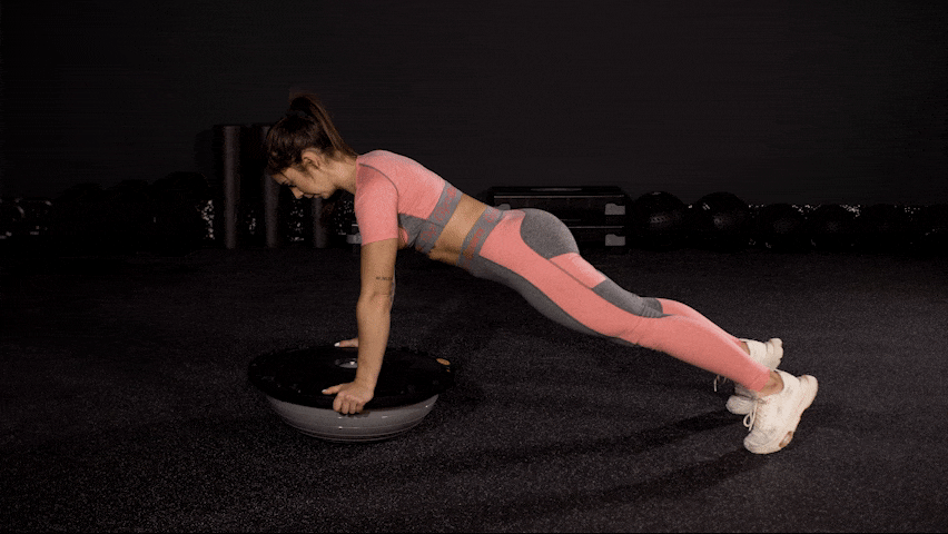 How to do Push Ups on a balance half-ball?