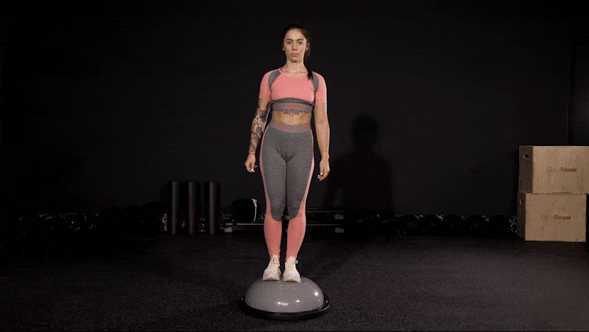 How to do One Leg Stands on a balance half-ball?