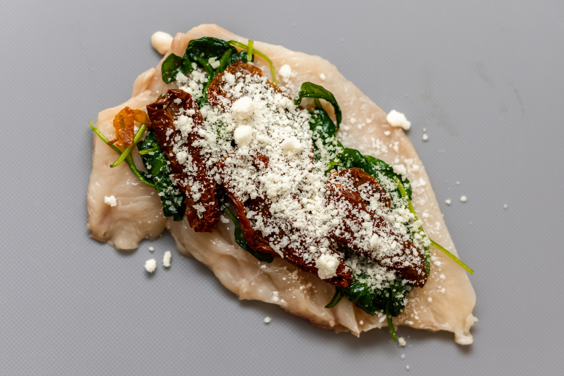 Hähnchenbrust mit Spinatfüllung - Zubereitung