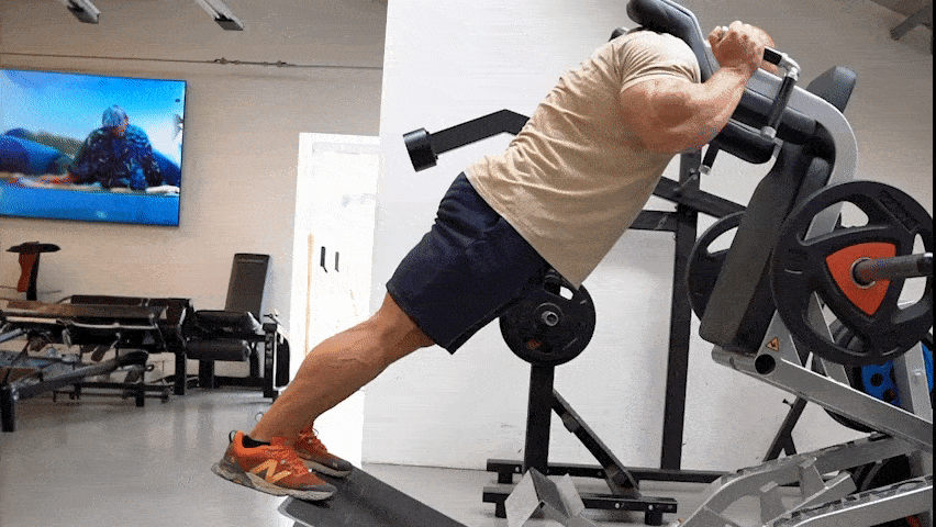 How to do the machine calf raises?