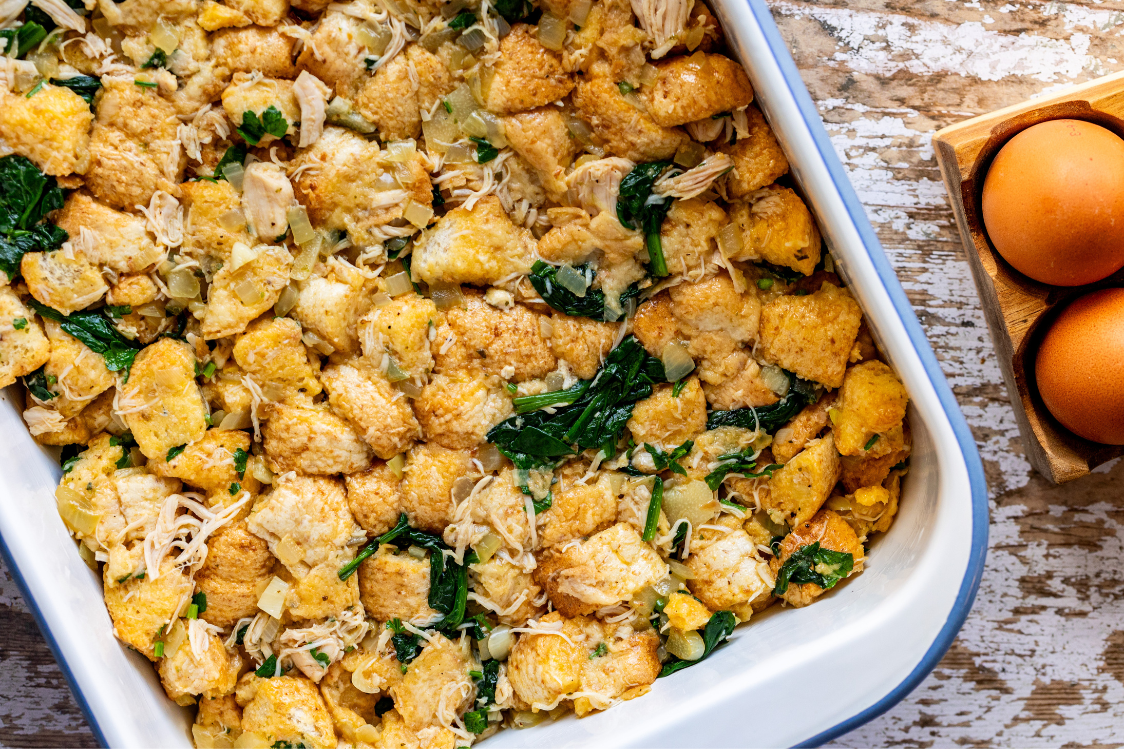 Ripieno di spinaci pasquale - prima della cottura Ripieno di spinaci pasquale - prima della cottura