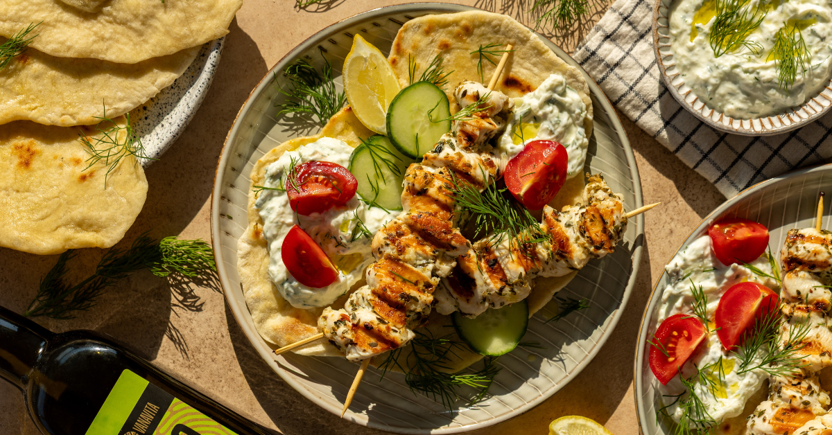 Fitness recept: Souvlaki s pitou a tzatziki