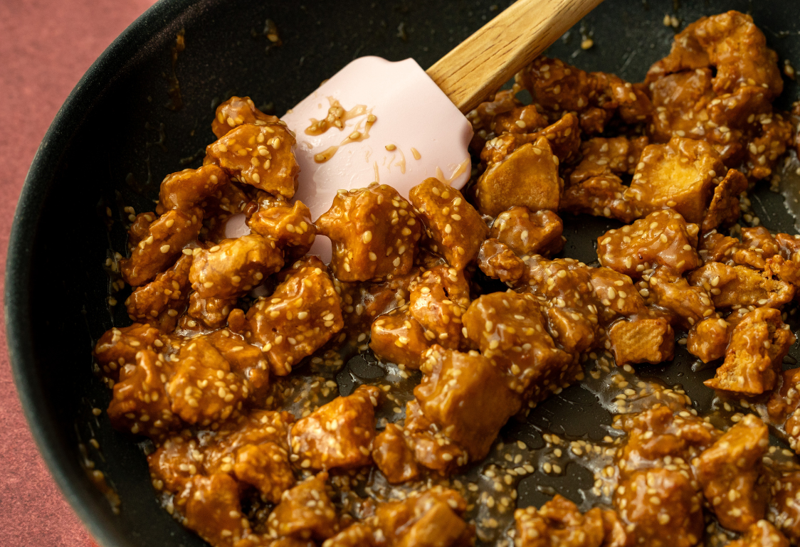 Sesame Tofu with Rice – Preparing the Mixture