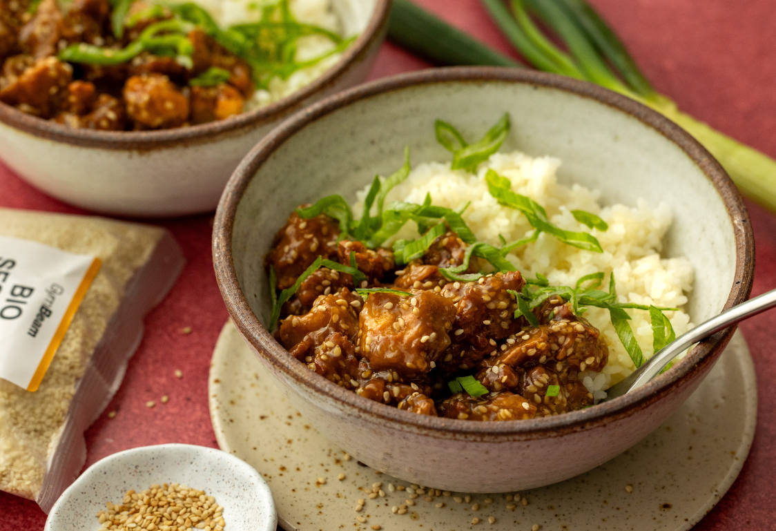 Sesame Tofu with Rice