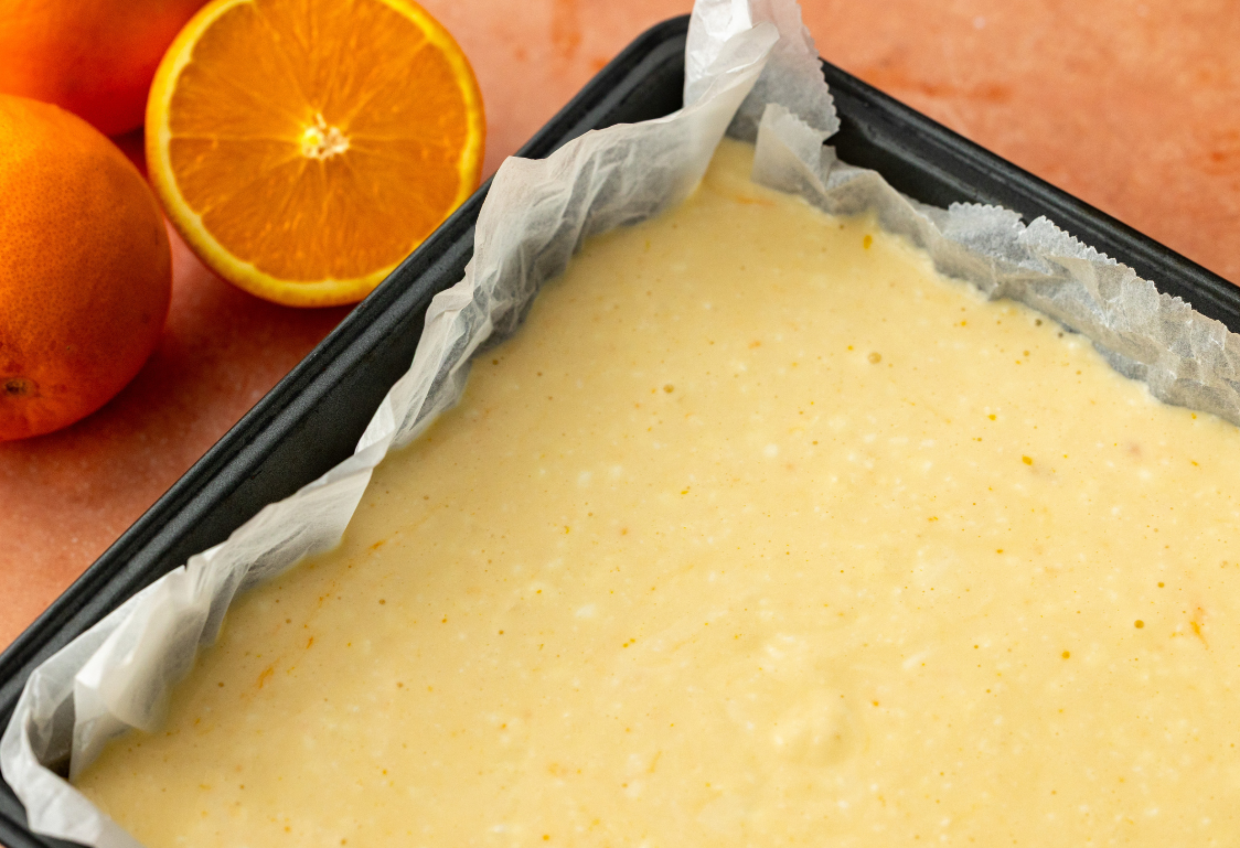 Ricetta fitness: Quadrotti all'arancia e formaggio quark - Preparazione della base