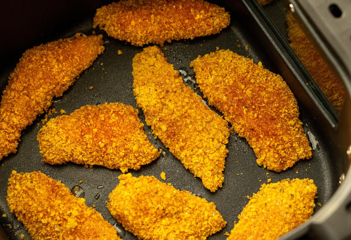 Crispy Chicken Strips in a Tortilla - Meat Preparation