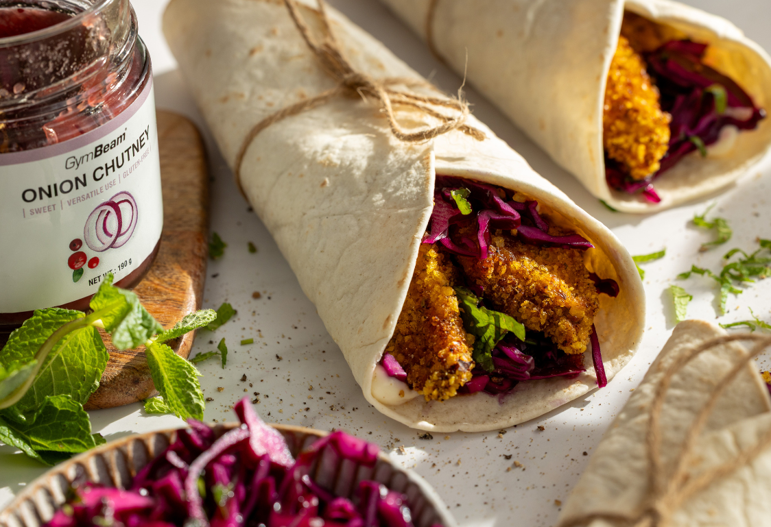Crispy Chicken Strips in a Tortilla 