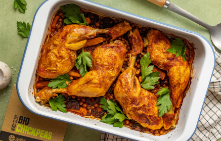 Fitness Recipe: Roasted Chicken Thighs with Chickpeas