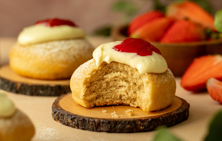 Fitness Recipe: Yeast-Raised Jelly Doughnuts with Quark Cream