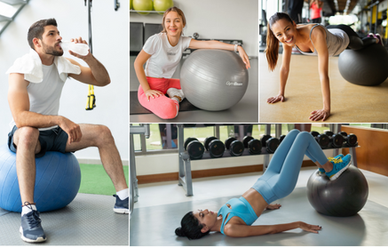 8 Effective Exercise Ball Exercises for Improved Stability and Full-Body  Strength Development - GymBeam Blog