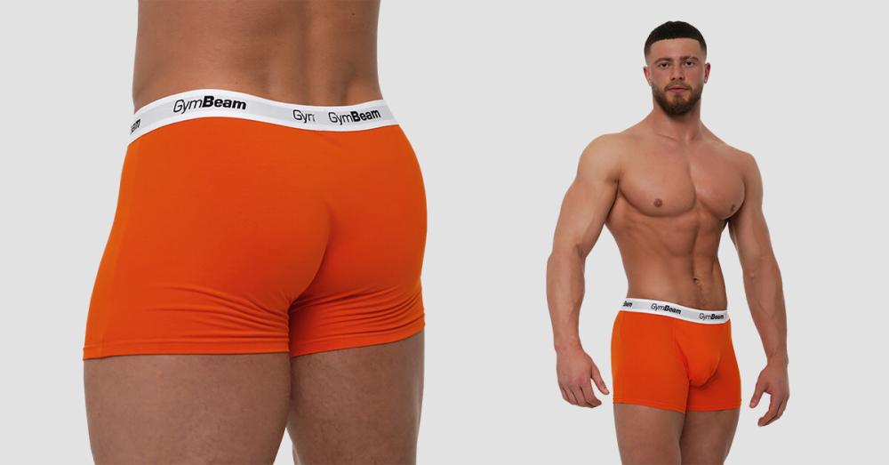 Men‘s Essentials Boxers 3Pack Orange - GymBeam