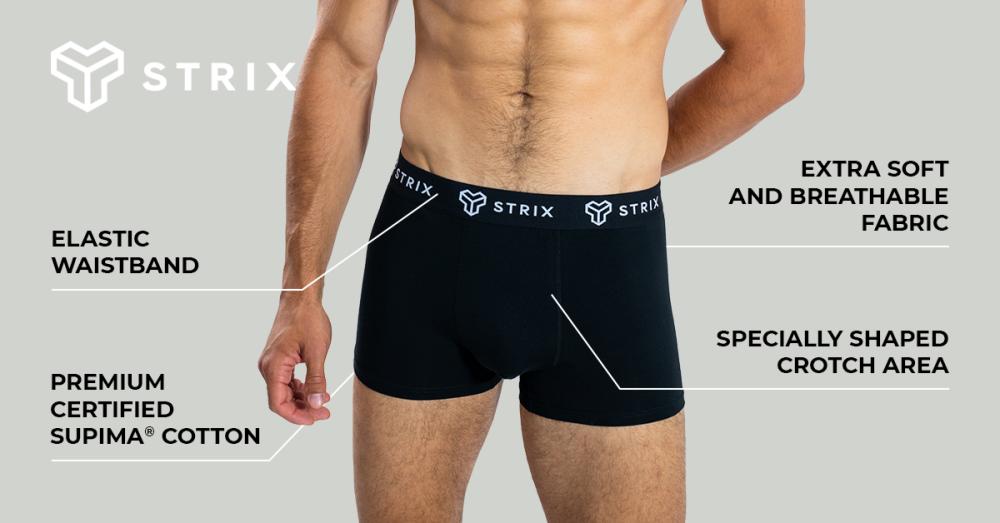 Men's Essential Trunks 2Pack Black - STRIX