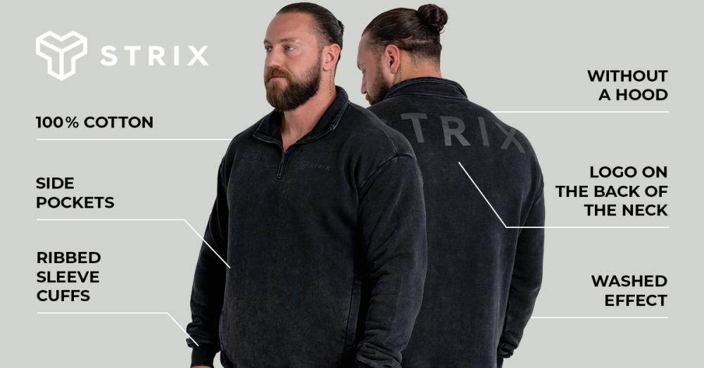 Washed Jumper Black - STRIX