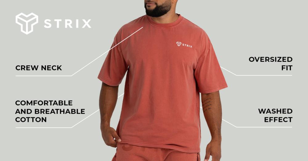 T-shirt Oversized Washed Terra - STRIX