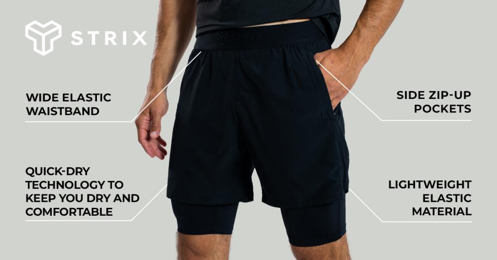 ULTRA 2in1 Shorts Black - STRIX