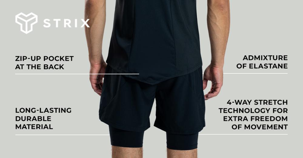 ULTRA Shorts 2in1 Black - STRIX