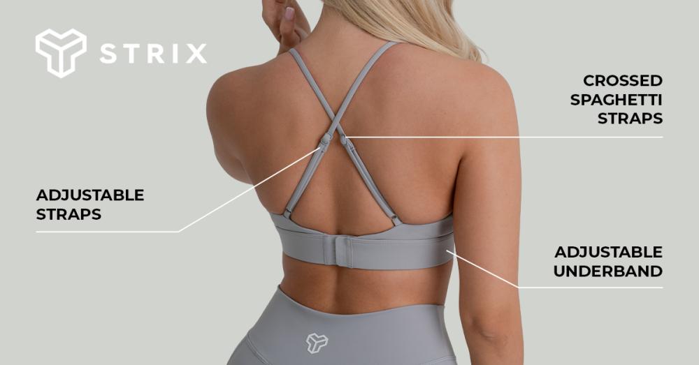 ZOA Triangle Sports Bra Black - GymBeam