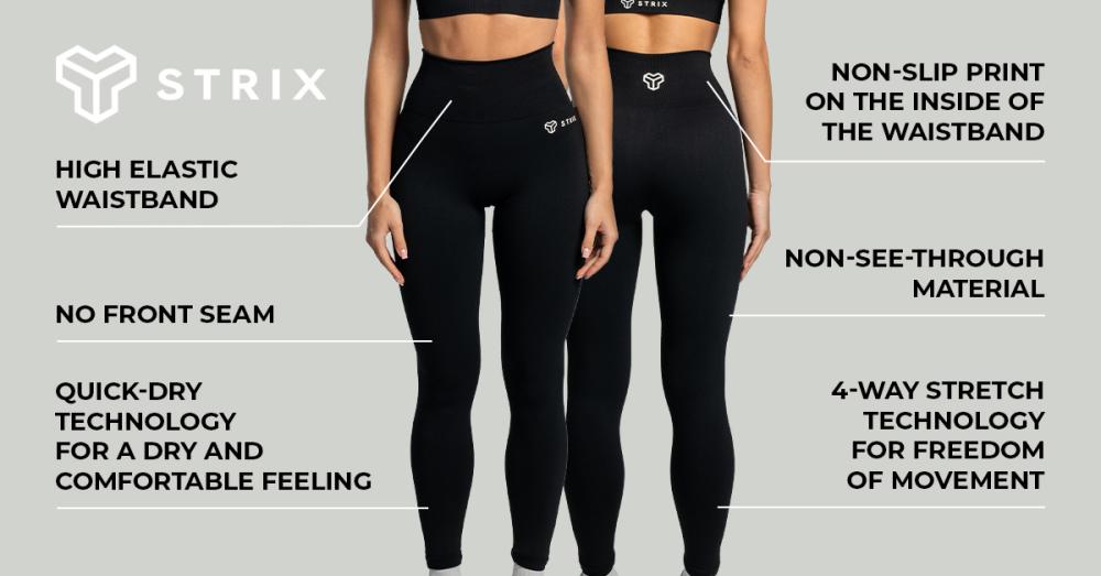 Women's Seamless Leggings Black - STRIX