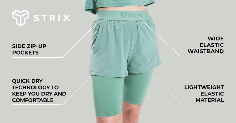 Women's ULTRA 2in1 Shorts Agave - STRIX