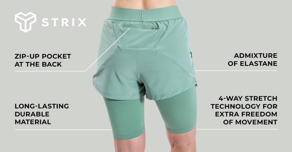 Women's ULTRA 2in1 Shorts Agave - STRIX