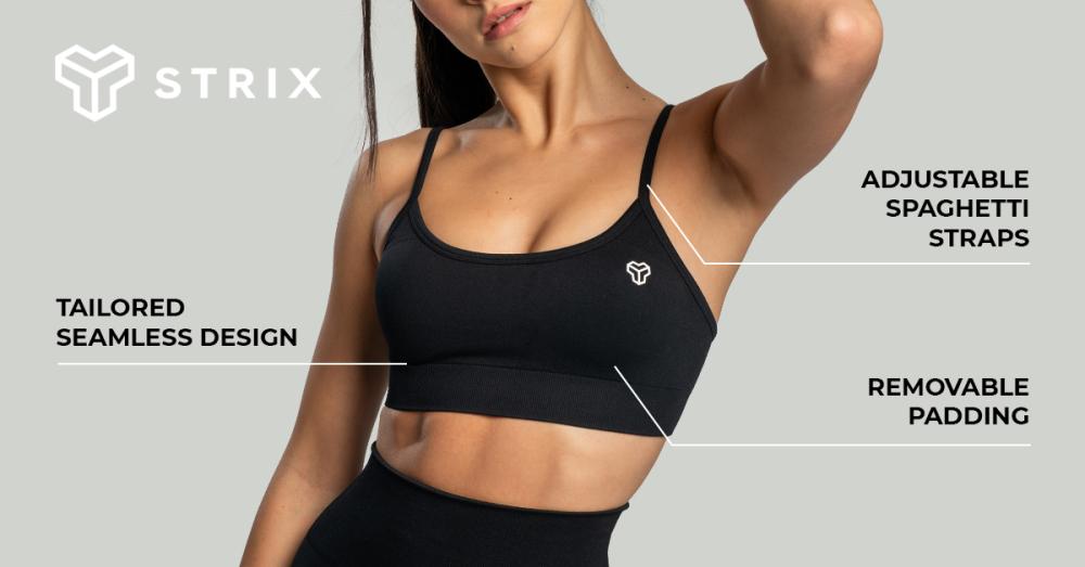 Seamless String Sports Bra Black - STRIX