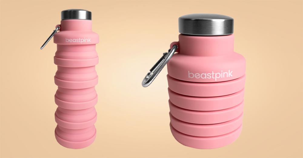 Collapsible Water Bottle Pink 500 ml - BeastPink	