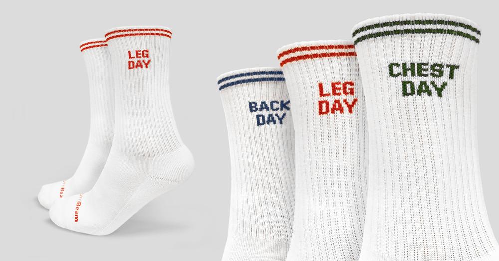 GymRat 3Pack White Socks - GymBeam