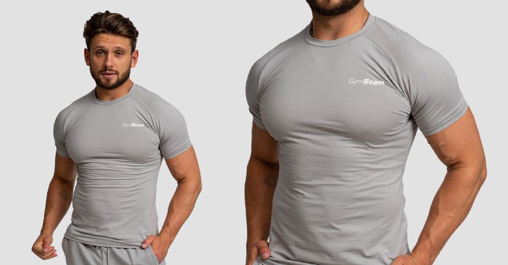 Fitted TRN T-Shirt Grey - GymBeam