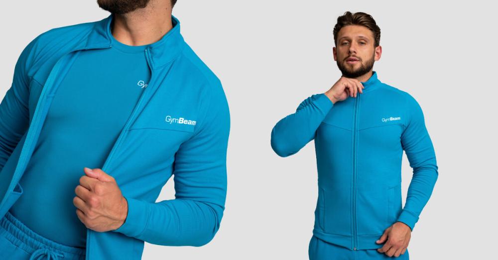 Limitless Zipper Sweatshirt Aquamarine - GymBeam