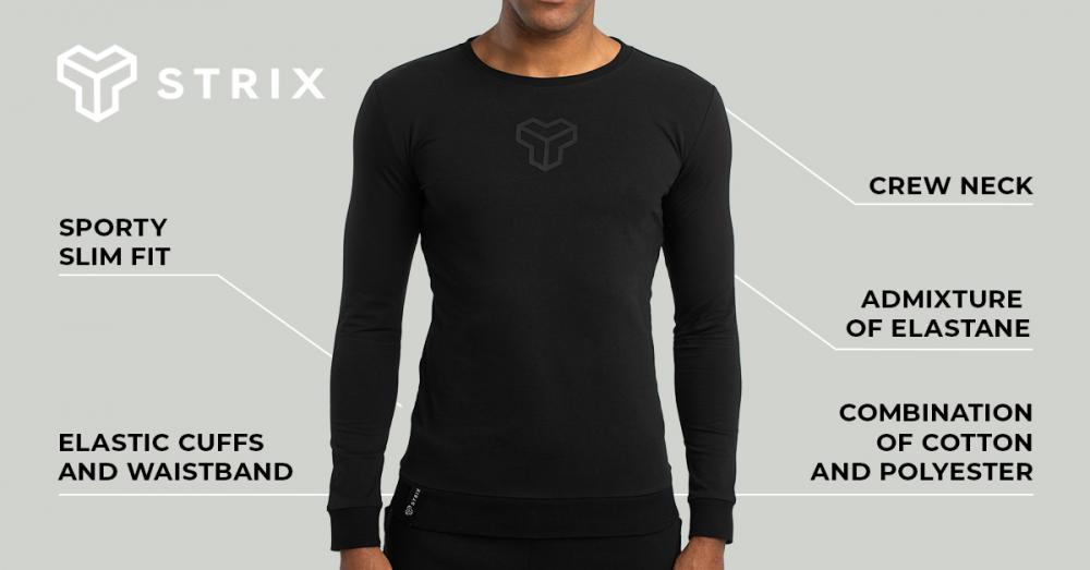  Essential long-sleeve t-shirt black - STRIX